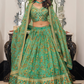 Elegant blouse and soft net dupatta with border detailing