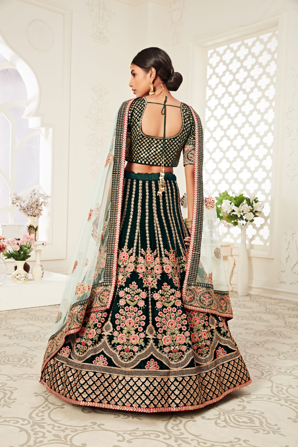 Designer Lehenga with Intricate Thread, Zari and Sequin Work