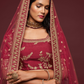 Thread Embroidered Silk Wedding Wear Lehenga Choli