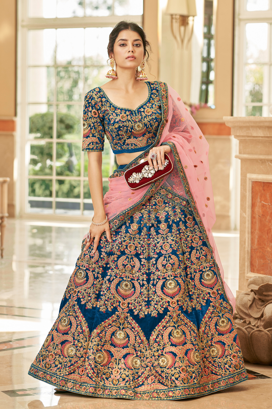 Heavy Embroidery Ensemble with Thread, Zari, Dori & Sequins Work