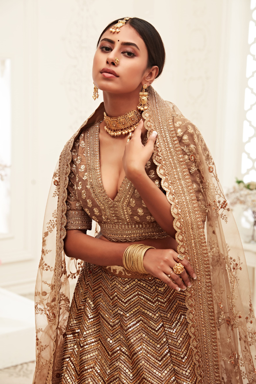 Designer Lehenga with Intricate Thread, Zari and Sequin Work