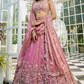 Tissue Fabric Bridal Lehenga with Elegant Embroidery