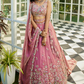 Tissue Fabric Bridal Lehenga with Elegant Embroidery