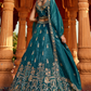 Tissue Fabric Semi-Stitched Lehenga Choli with Handwork Cutdana Embroidery and Dupatta