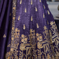 Tissue Fabric Semi-Stitched Lehenga Choli with Handwork Cutdana Embroidery and Dupatta