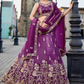 Tissue Fabric Semi-Stitched Lehenga Choli with Handwork Cutdana Embroidery and Dupatta