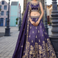 Tissue Fabric Semi-Stitched Lehenga Choli with Handwork Cutdana Embroidery and Dupatta