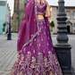 Tissue Fabric Semi-Stitched Lehenga Choli with Handwork Cutdana Embroidery and Dupatta