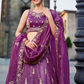 Tissue Fabric Semi-Stitched Lehenga Choli with Handwork Cutdana Embroidery and Dupatta