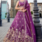 Tissue Fabric Semi-Stitched Lehenga Choli with Handwork Cutdana Embroidery and Dupatta