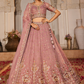 Tissue Lehenga Choli & Dupatta with Sequin Embroidery