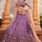Elegant Tissue Sequin Embroidered Semi-Stitched Lehenga Choli with Dupatta