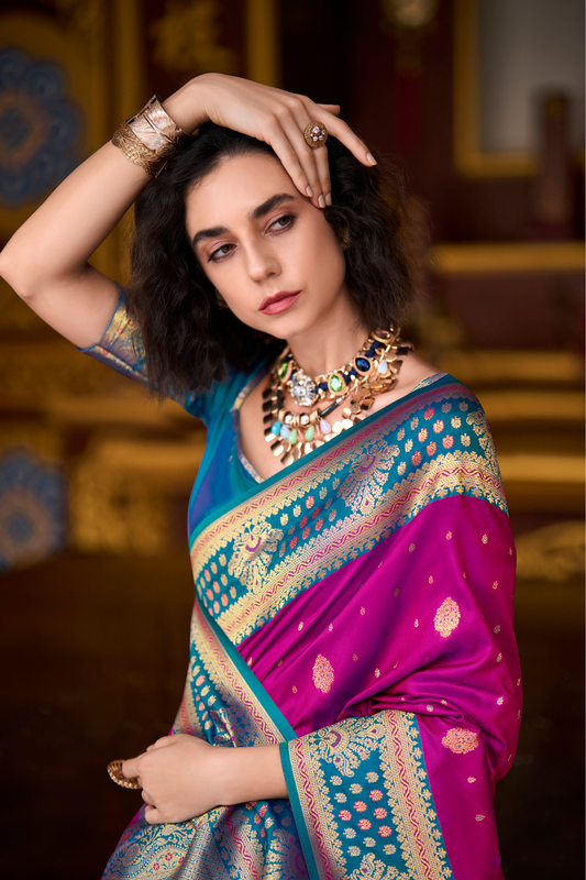 Silken Sparkle Tissue Saree Lightweight Charm with Luxurious Shine - LaVante Fashion
