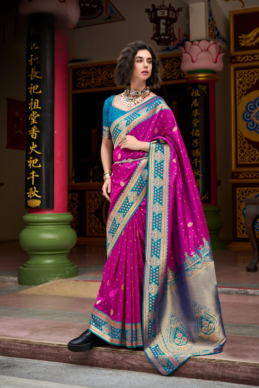 Silken Sparkle Tissue Saree Lightweight Charm with Luxurious Shine - LaVante Fashion