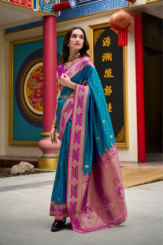 Silken Sparkle Tissue Saree Lightweight Charm with Luxurious Shine