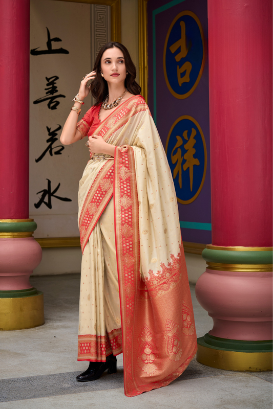 Silken Sparkle Tissue Saree Lightweight Charm with Luxurious Shine