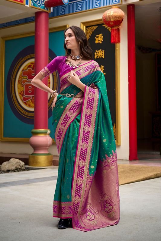 Silken Sparkle Tissue Saree Lightweight Charm with Luxurious Shine