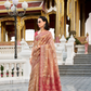 Tissue Silk Saree with Zari Booti and Elegant Sheen - LaVante Fashion