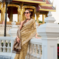 Tissue Silk Saree with Zari Booti and Elegant Sheen - LaVante Fashion