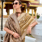 Tissue Silk Saree with Zari Booti and Elegant Sheen - LaVante Fashion