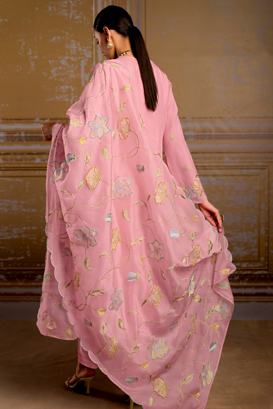Traditional Embroidered Straight Salwar Suit in Elegant Style