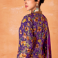 Pure Kanjivaram Salwar Suit with Digital Embroidered Borders