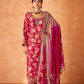 Pure Kanjivaram Salwar Suit with Digital Embroidered Borders