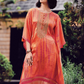 Elegant Shibori Pattern Viscose Kaftan with Pants