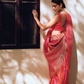 Vibrant Viscose Silk Bandhani Print Saree with Blouse Piece
