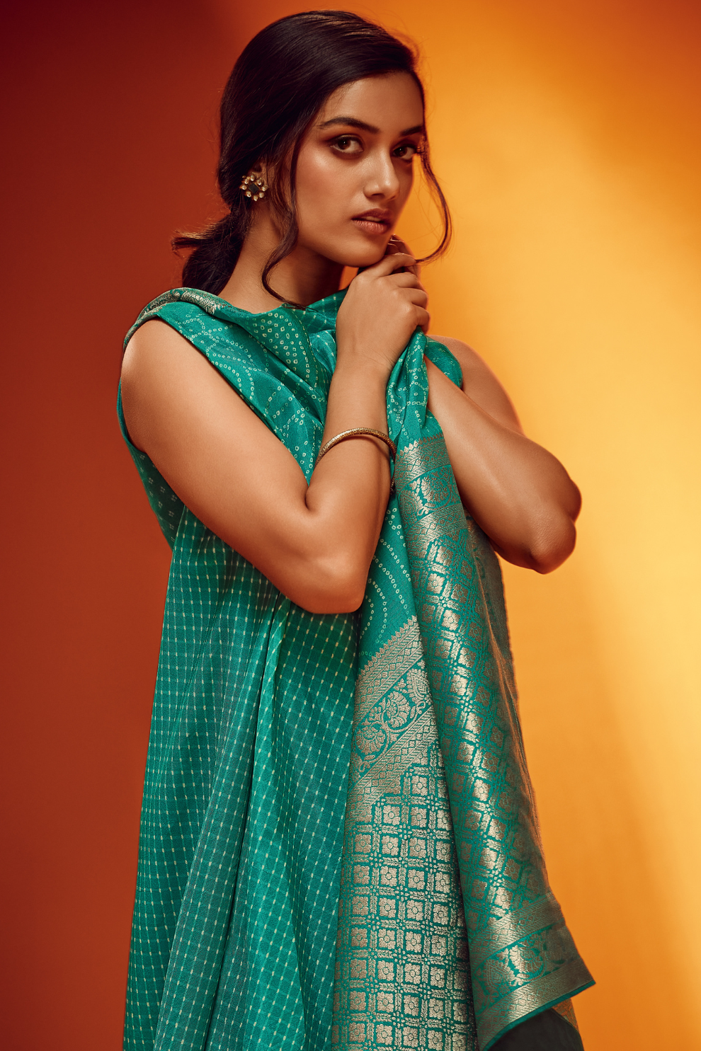 Viscose Woven Digitally Printed Saree with Elegant Blouse