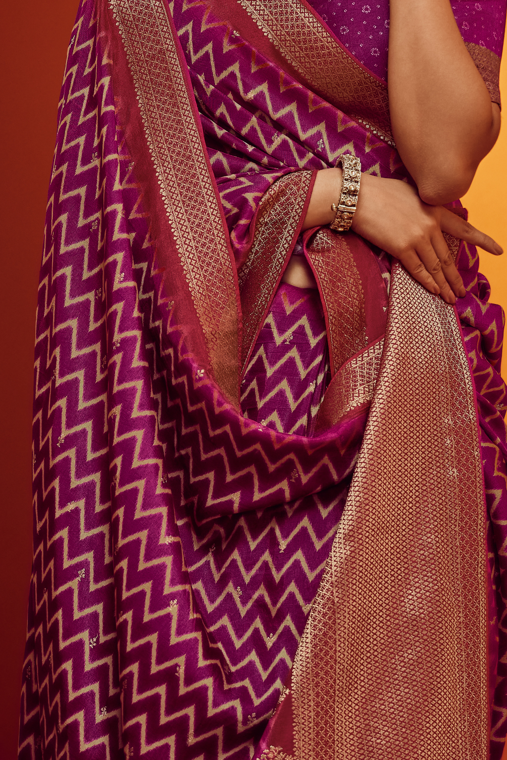Designer Viscose Woven Saree and Digital Print Blouse