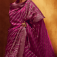 Soft Viscose Solid Saree with Blouse for Everyday Elegance
