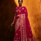 Viscose Silk Haldi Function Saree with Satin Silk Blouse