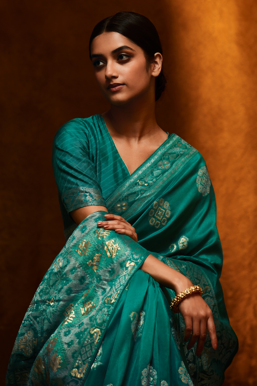 Viscose Silk Haldi Function Saree with Satin Silk Blouse