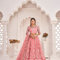 Designer Net Lehenga Set with Thread and Sequin Embroidery