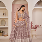 Beautifully Embroidered Net Lehenga with Sequin and Thread Detailing