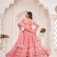 Designer Net Lehenga Set with Thread and Sequin Embroidery