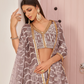 Beautifully Embroidered Net Lehenga with Sequin and Thread Detailing