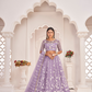 Designer Net Lehenga Set with Thread and Sequin Embroidery