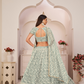 Beautifully Embroidered Net Lehenga with Sequin and Thread Detailing
