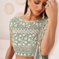 Beautifully Embroidered Net Lehenga with Sequin and Thread Detailing