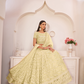Beautifully Embroidered Net Lehenga with Sequin and Thread Detailing