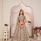 Beautifully Embroidered Net Lehenga with Sequin and Thread Detailing