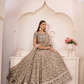 Beautifully Embroidered Net Lehenga with Sequin and Thread Detailing