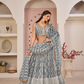 Beautifully Embroidered Net Lehenga with Sequin and Thread Detailing