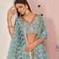 Beautifully Embroidered Net Lehenga with Sequin and Thread Detailing