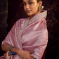 Organza Silk Saree with Embroidered Lace Border & Full Fancy Embroidery