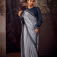 Organza Silk Saree with Embroidered Lace Border & Full Fancy Embroidery