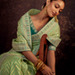 Organza Silk Saree with Embroidered Lace Border & Full Fancy Embroidery