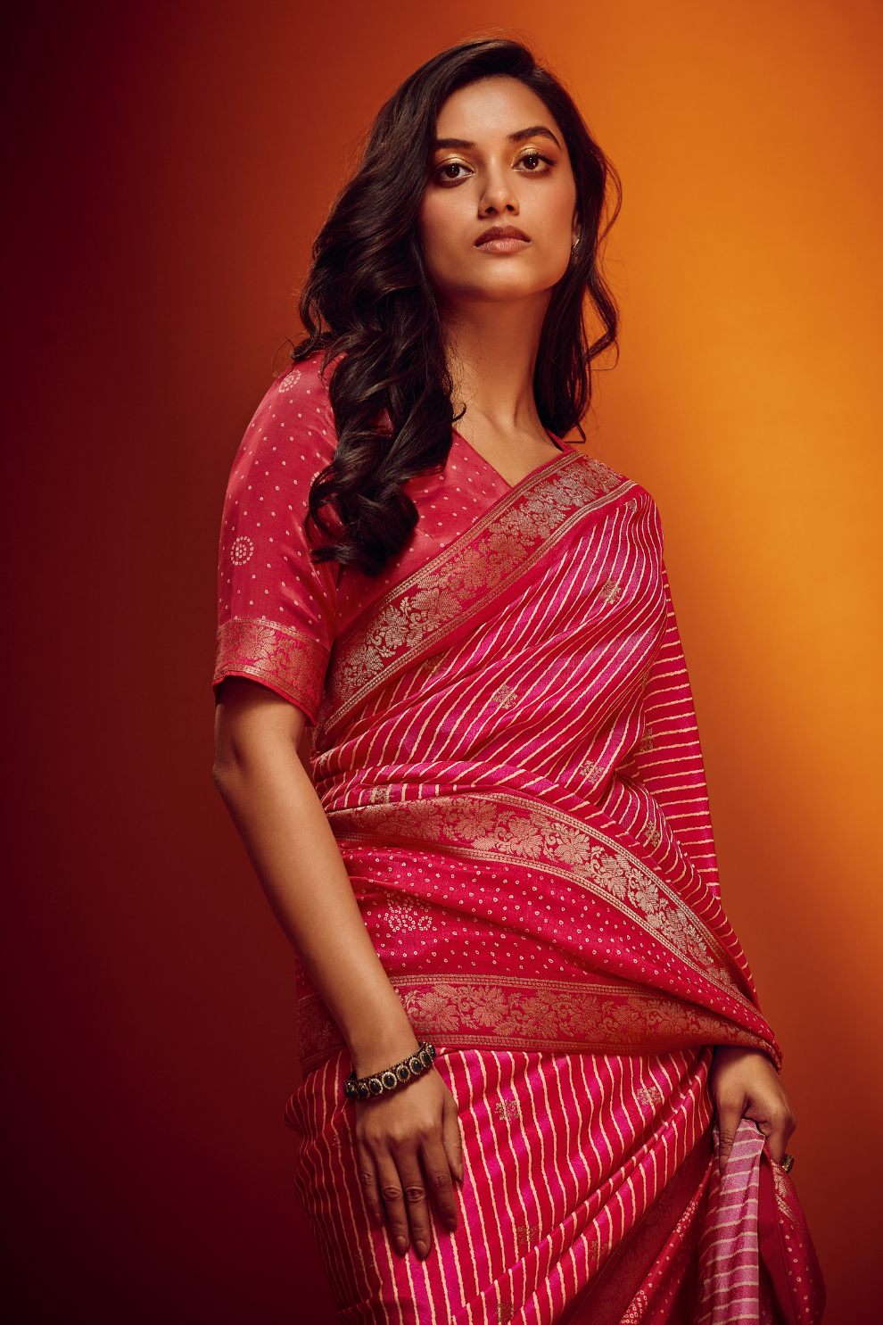 Graceful Woven Saree with Digitally Printed Blouse